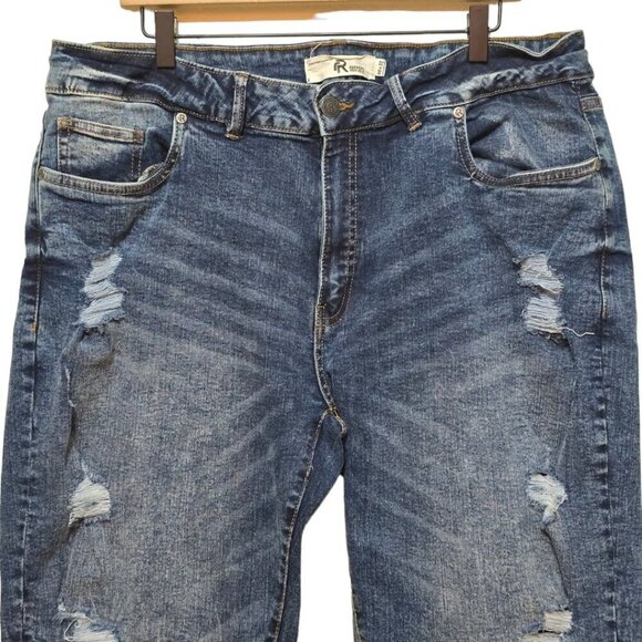 Refinery Republic Straight Leg Stone Wash Distressed Jeans Sz 40x32 - Picture 3 of 10